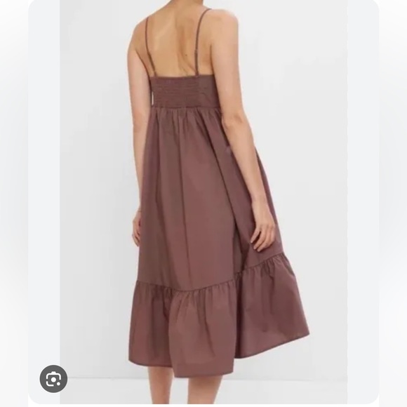 Gap V neck thin strap 100% cotton midi dress - Picture 4 of 4